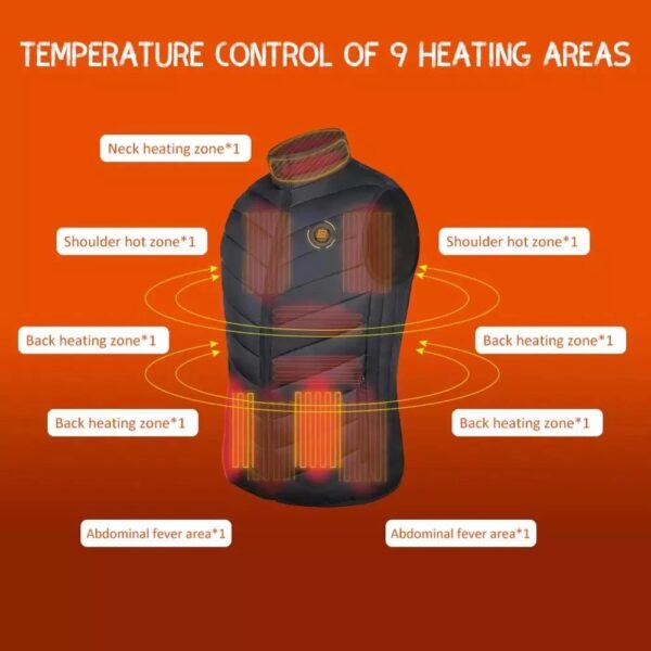 9-Zone Heat Vest For Men Women - Image 2