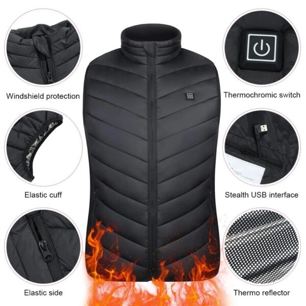 9-Zone Heat Vest For Men Women - Image 4