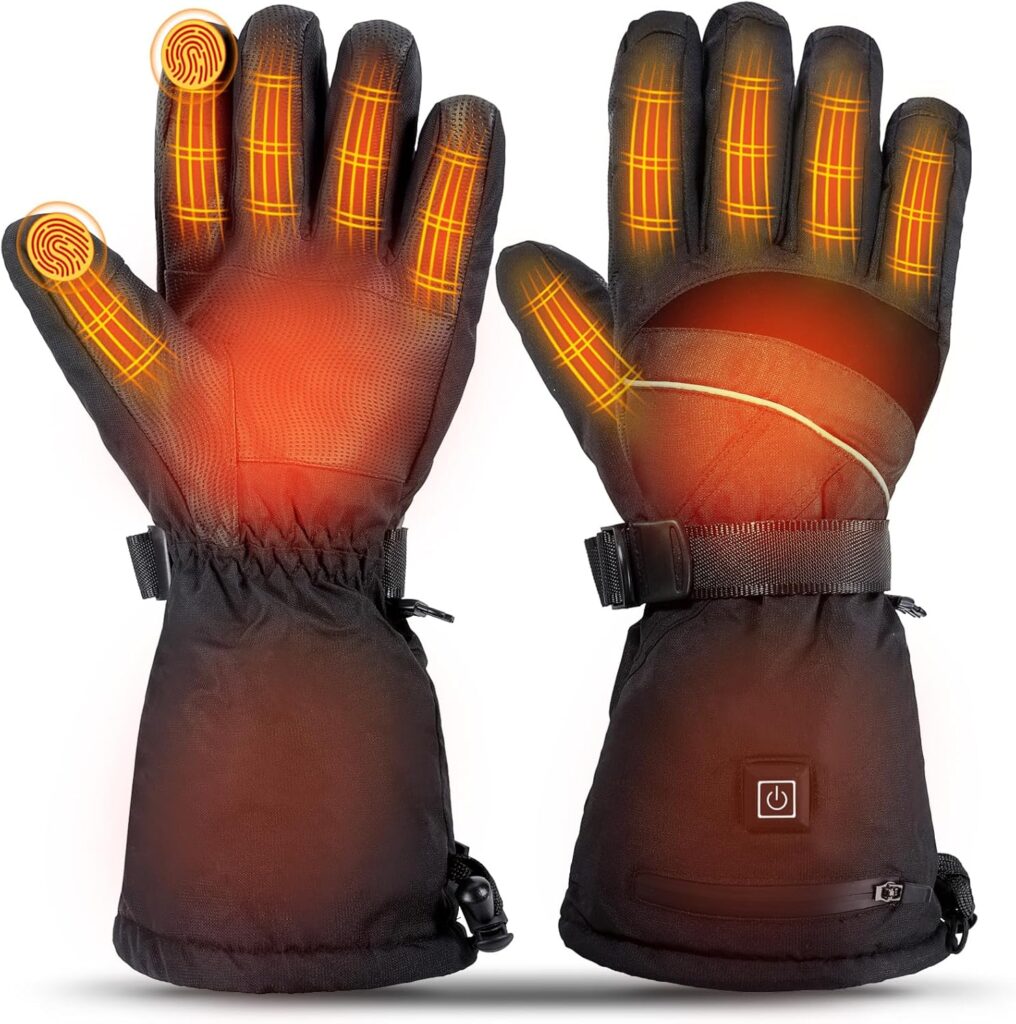 mens heated ski gloves
