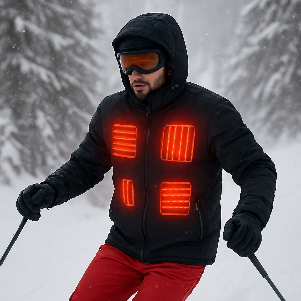 Heated Ski Jacket in Action